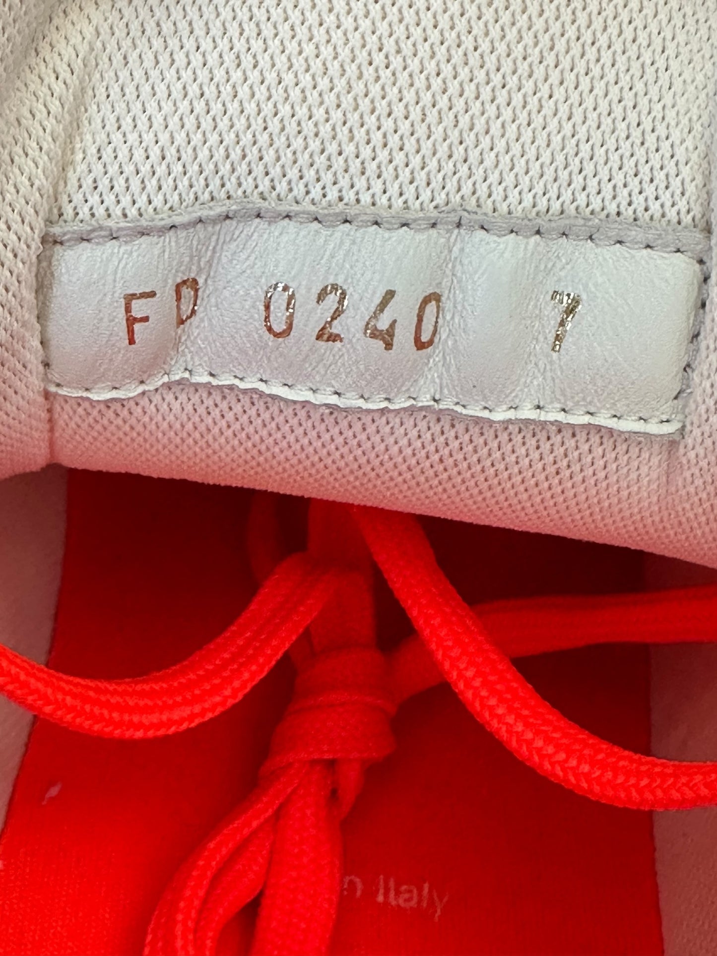 Louis Vuitton Orange & White Monogram Trainers