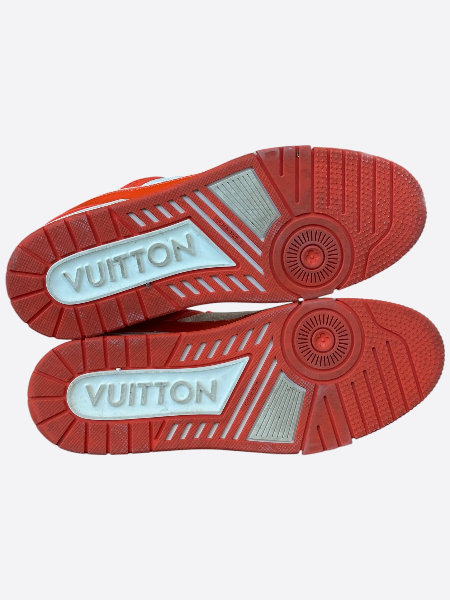 Louis Vuitton Orange & White Monogram Trainers