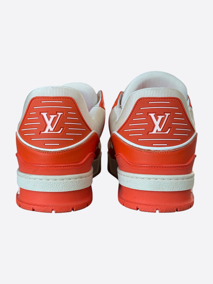 Louis Vuitton Orange & White Monogram Trainers