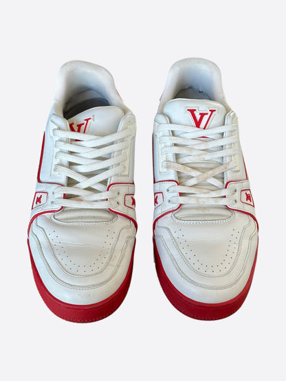 Louis Vuitton White & Red Trainers