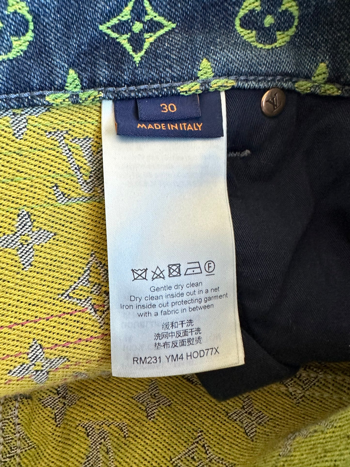 Louis Vuitton Blue Rainbow Monogram Denim Shorts