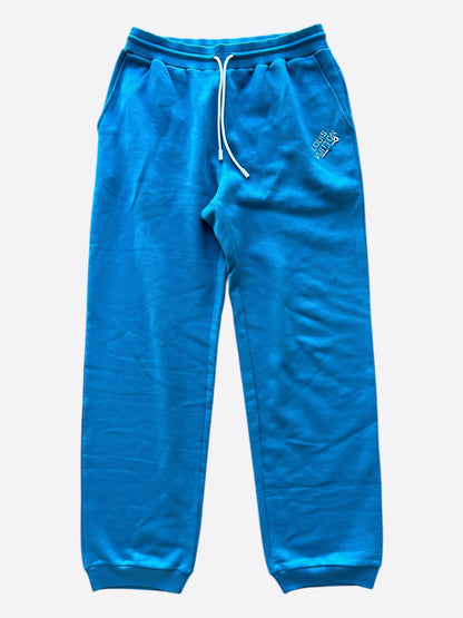 Louis Vuitton Light Blue Embroidered Pin Logo Sweatpants