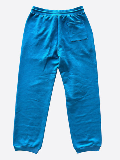 Louis Vuitton Light Blue Embroidered Pin Logo Sweatpants