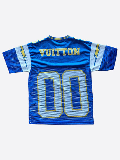 Louis Vuitton Blue & Yellow Mesh Football Jersey