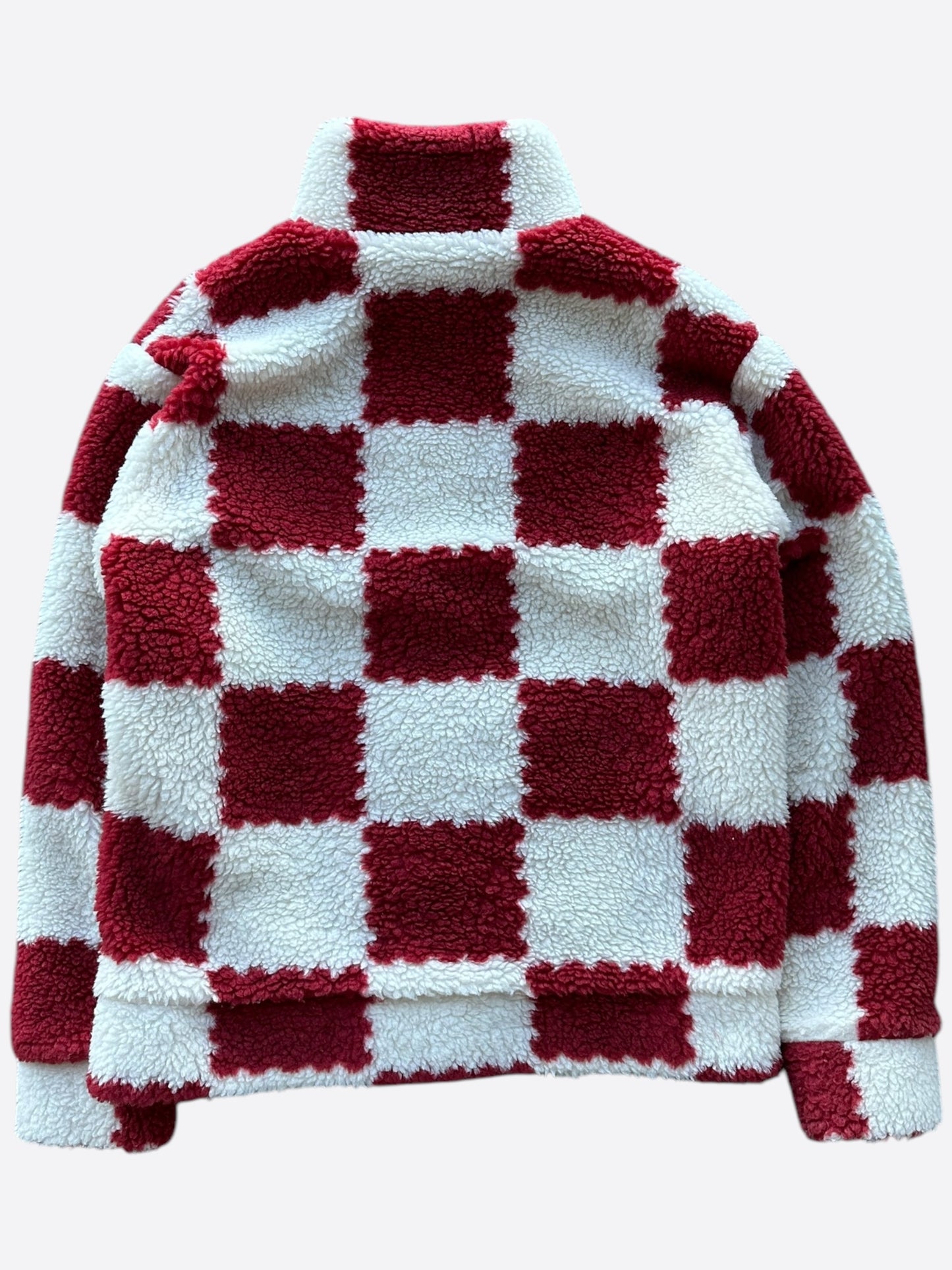 Louis Vuitton Nigo Red & White Checkered Fleece Jacket