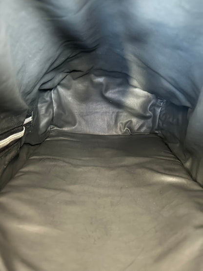 Chrome Hearts Black Leather Cross Patch Two-Way Backpack