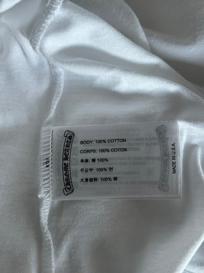 Chrome Hearts White & Black Miami Horseshoe Logo T-Shirt
