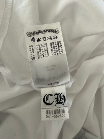Chrome Hearts White & Black Miami Horseshoe Logo T-Shirt
