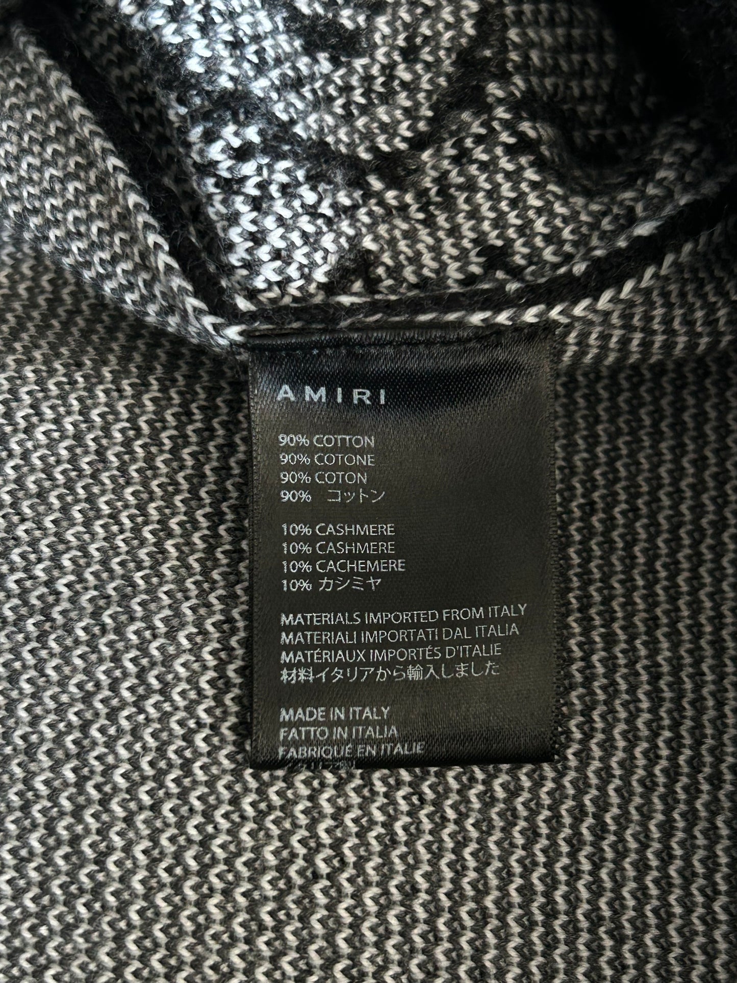 Amiri Black & White Bandana Crochet Basketball Shorts