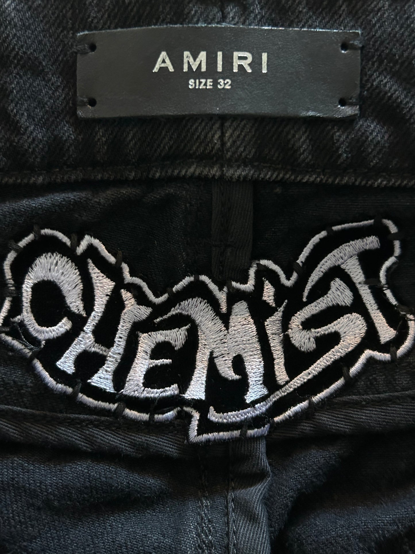 Amiri Black Star Patch Chemist Carpenter Pants