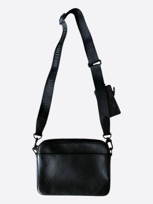 Louis Vuitton Black Shadow Monogram Duo Messenger