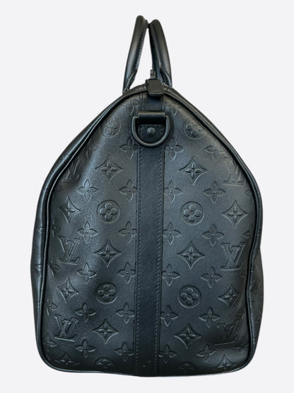 Louis Vuitton Black Monogram Shadow Keepall 50