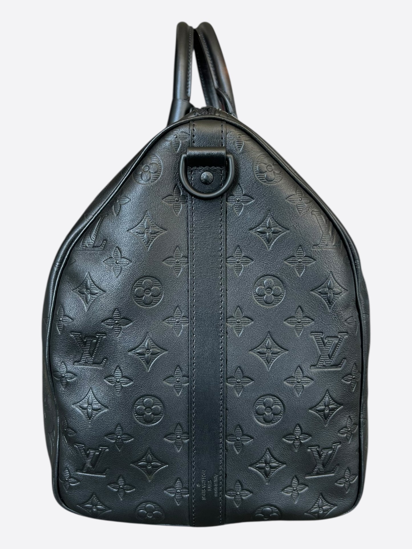 Louis Vuitton Black Monogram Shadow Keepall 50