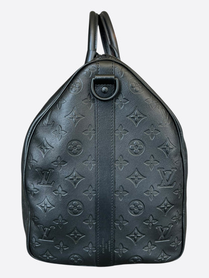 Louis Vuitton Black Monogram Shadow Keepall 50