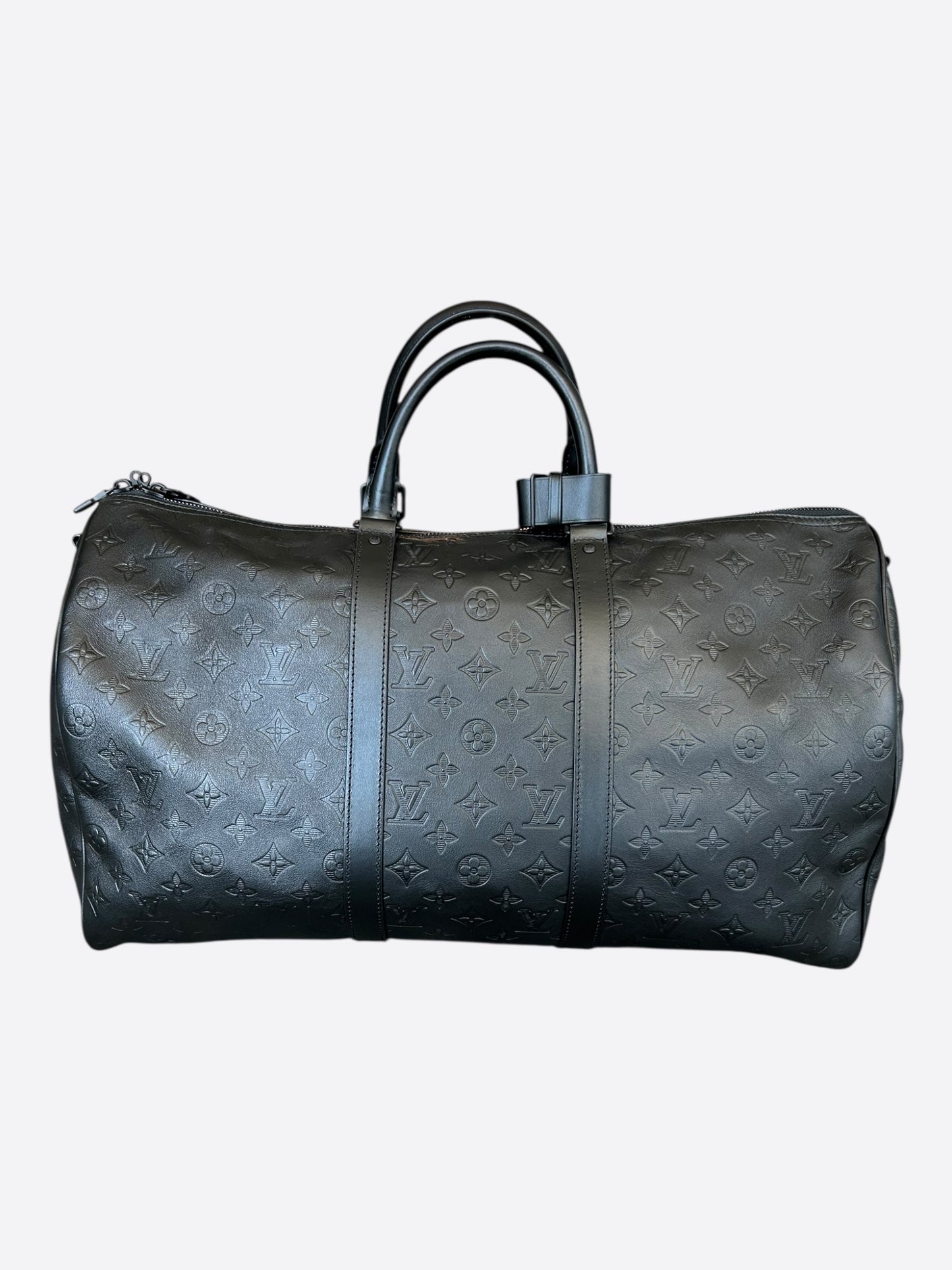 Louis Vuitton Black Monogram Shadow Keepall 50