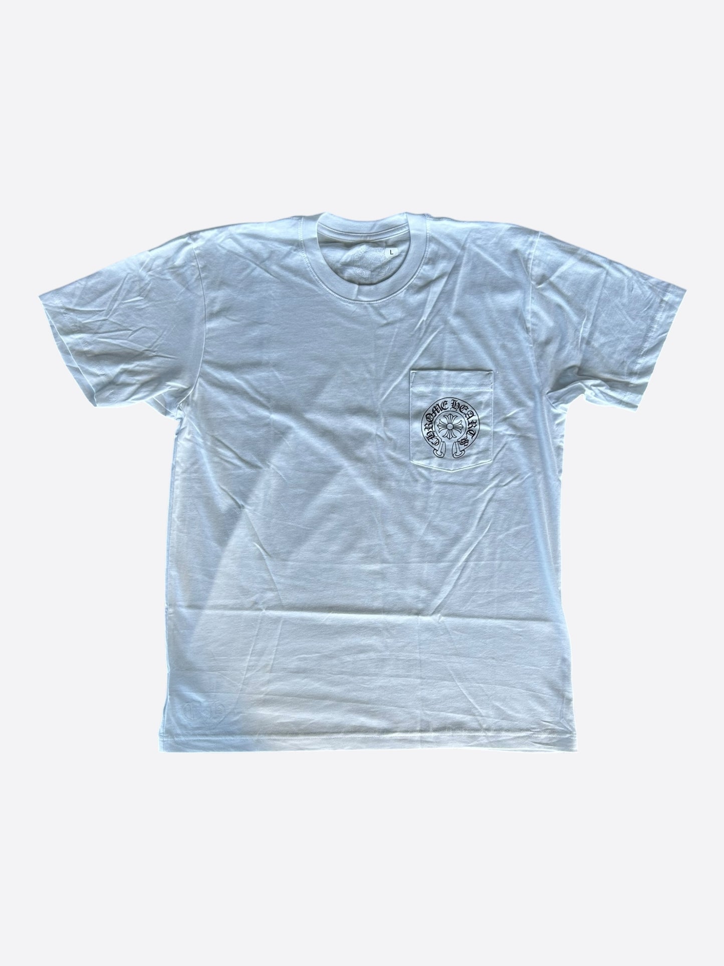 Chrome Hearts White & Black Miami Horseshoe Logo T-Shirt