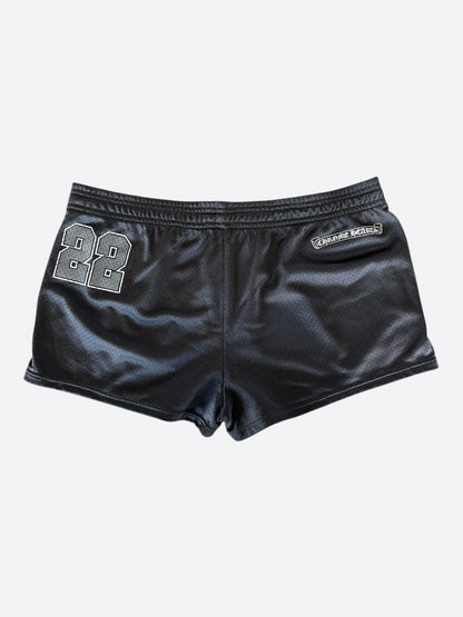 Chrome Hearts Black & White Logo Mesh Women's Shorts