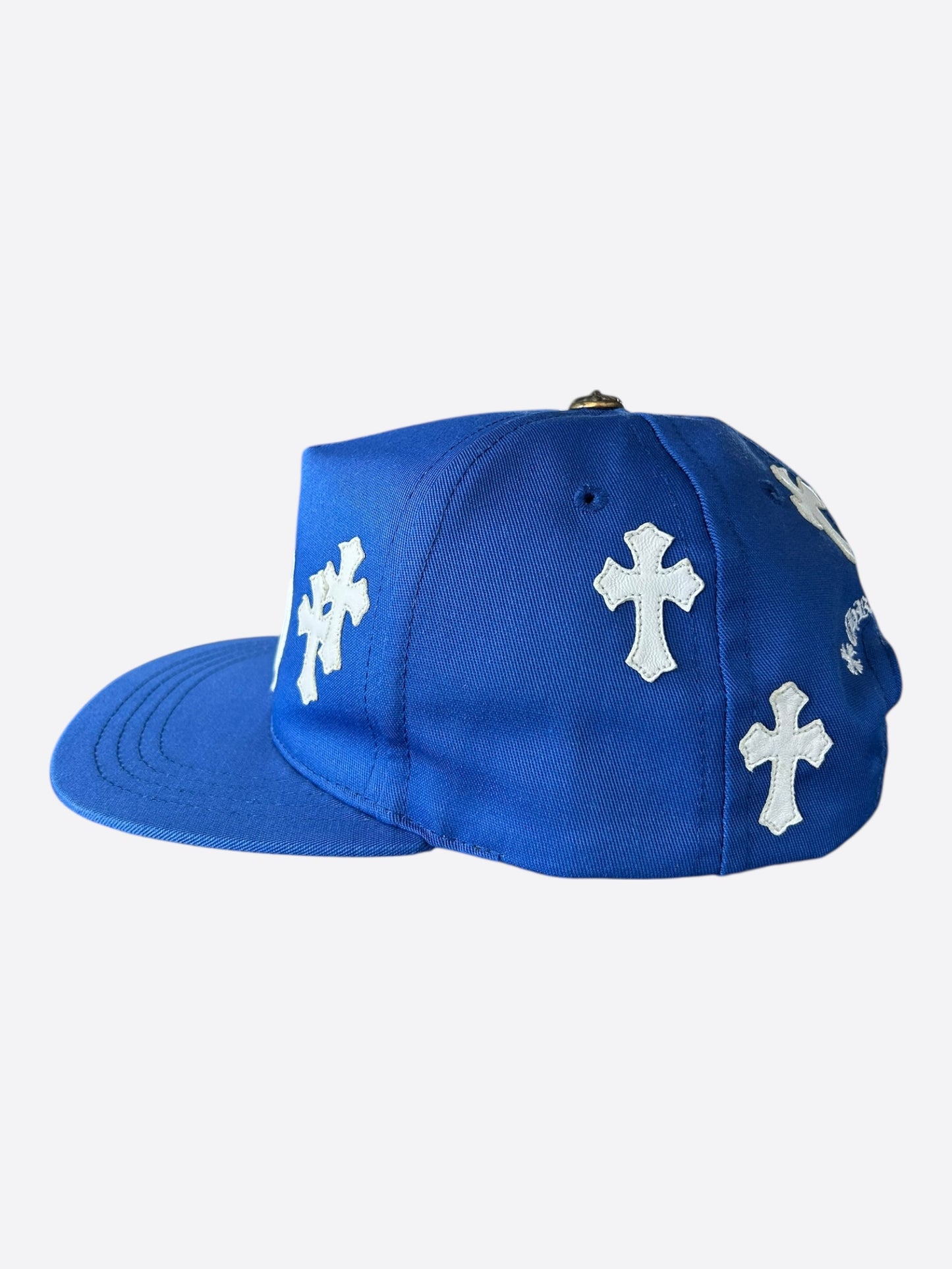 Chrome Hearts Blue & White Cross Patch Hat