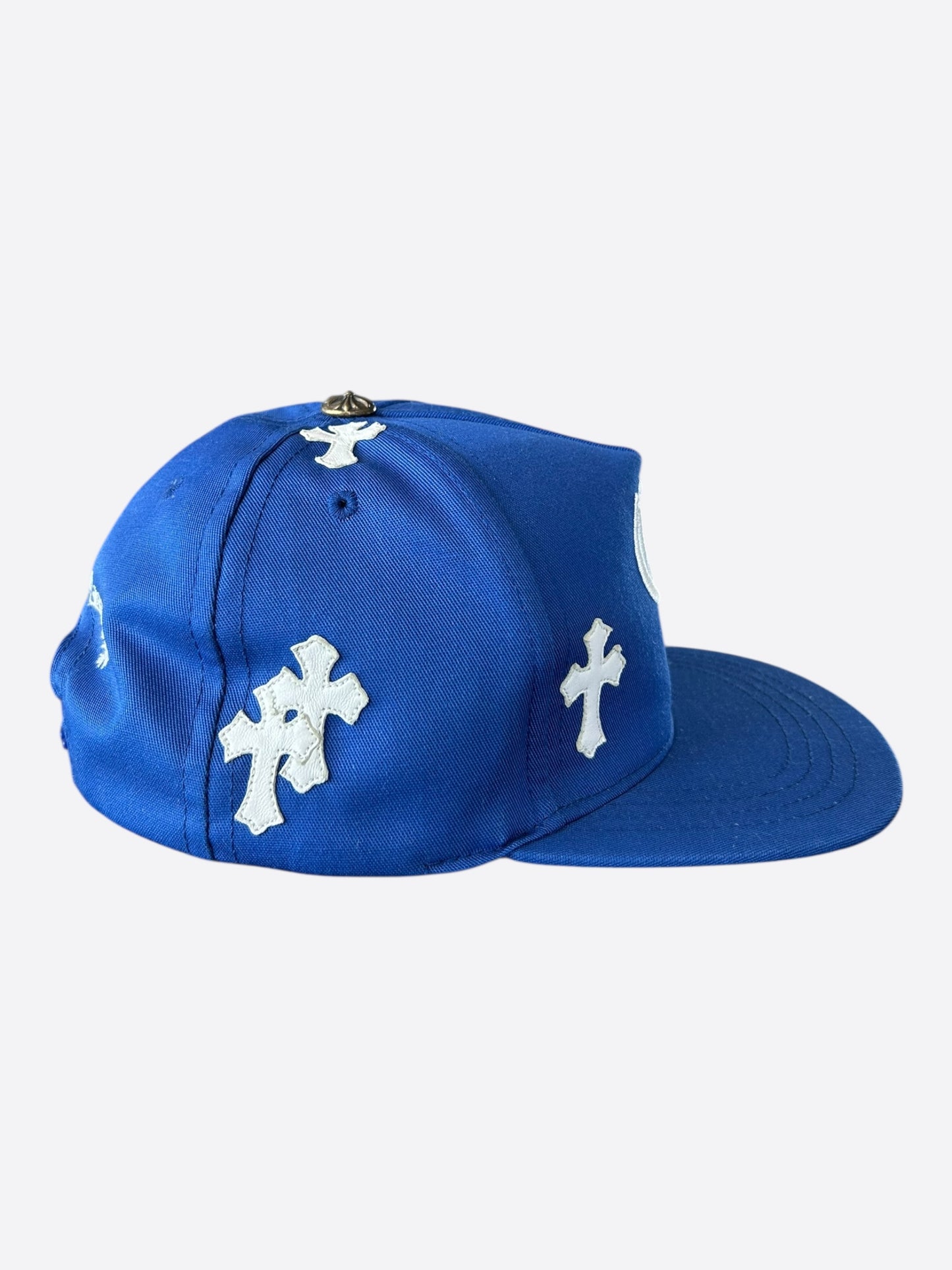 Chrome Hearts Blue & White Cross Patch Hat