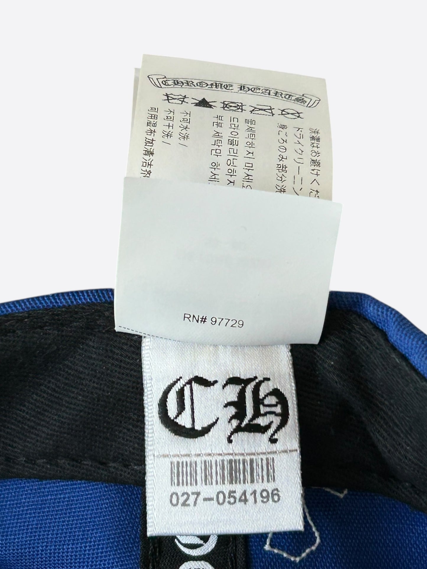 Chrome Hearts Blue & White Cross Patch Hat