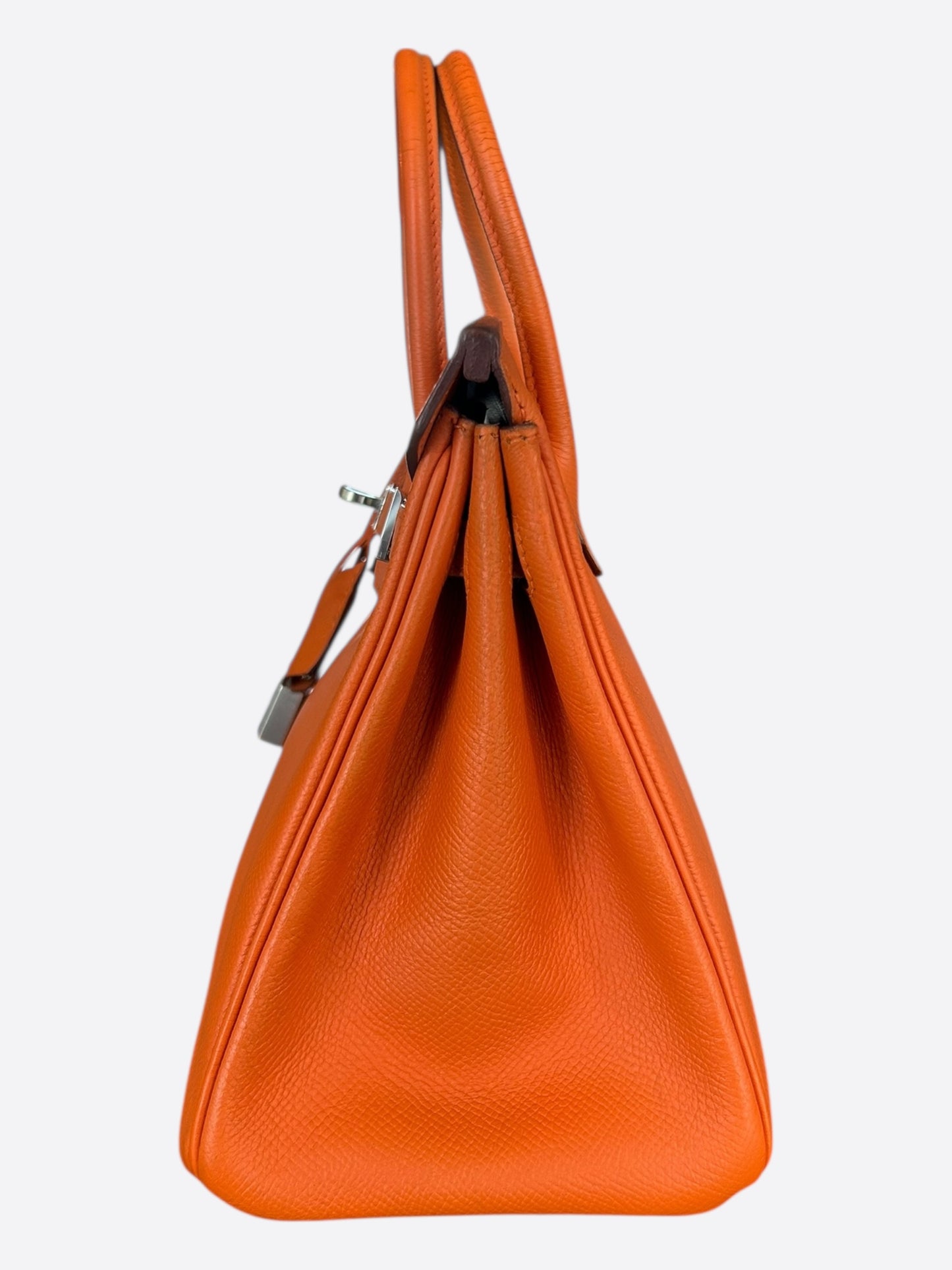 Hermes Orange Epsom & Palladium Hardware Birkin 25