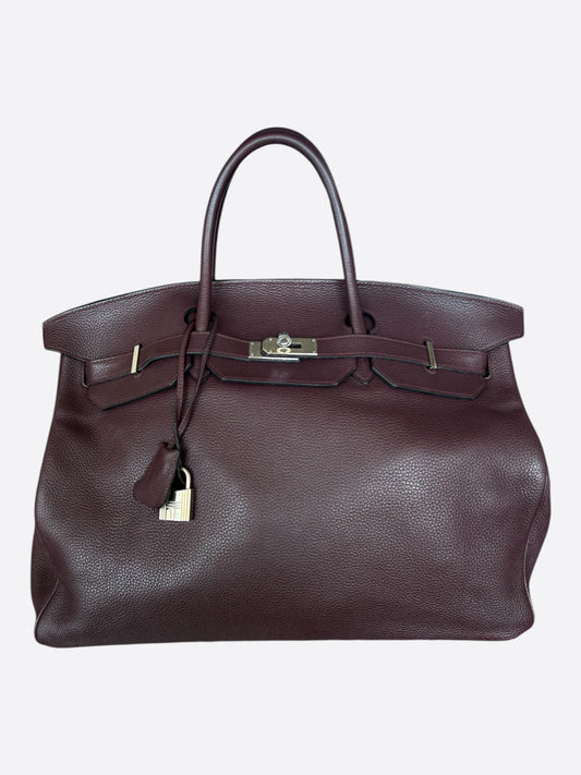 Hermes Ebene Togo & Palladium Hardware Birkin 50