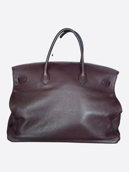 Hermes Ebene Togo & Palladium Hardware Birkin 50