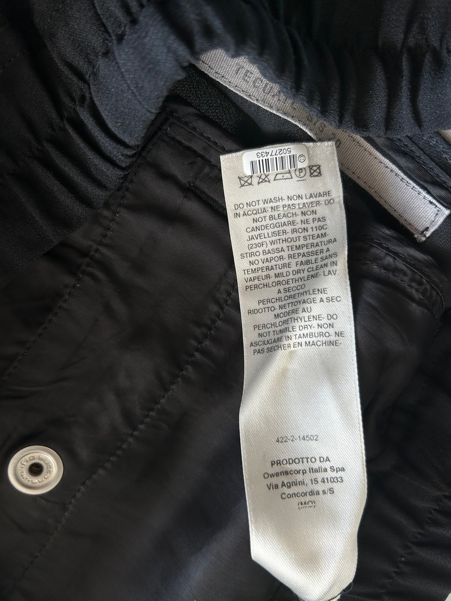 Rick Owens Black Tecuatl Zip Sweatpants