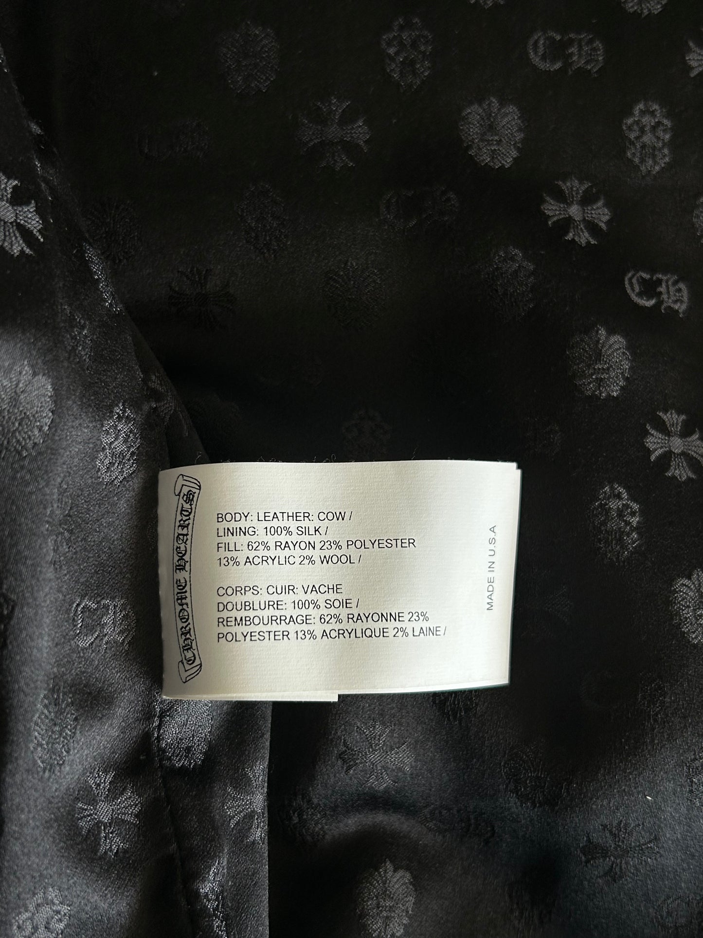 Chrome Hearts Camouflage Cross Jacquard Leather Vest