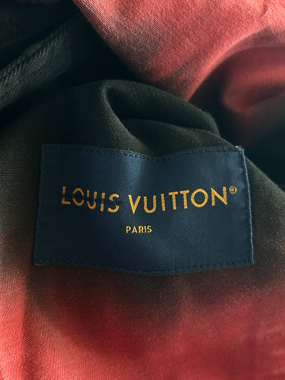 Louis Vuitton Black & Red Gradient Embroidered Monogram Denim Jacket