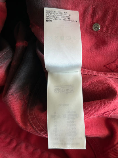 Louis Vuitton Black & Red Gradient Embroidered Monogram Denim Jacket