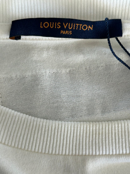 Louis Vuitton White Flower Tapestry T-Shirt
