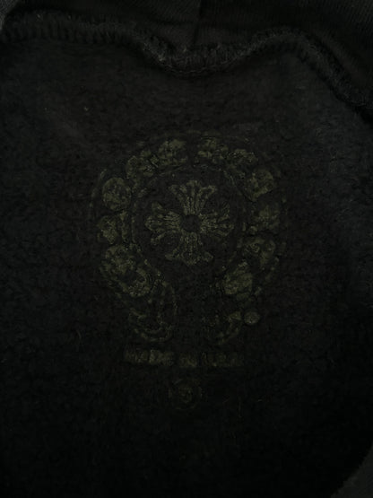 Chrome Hearts Navy & Yellow Script Logo Hoodie