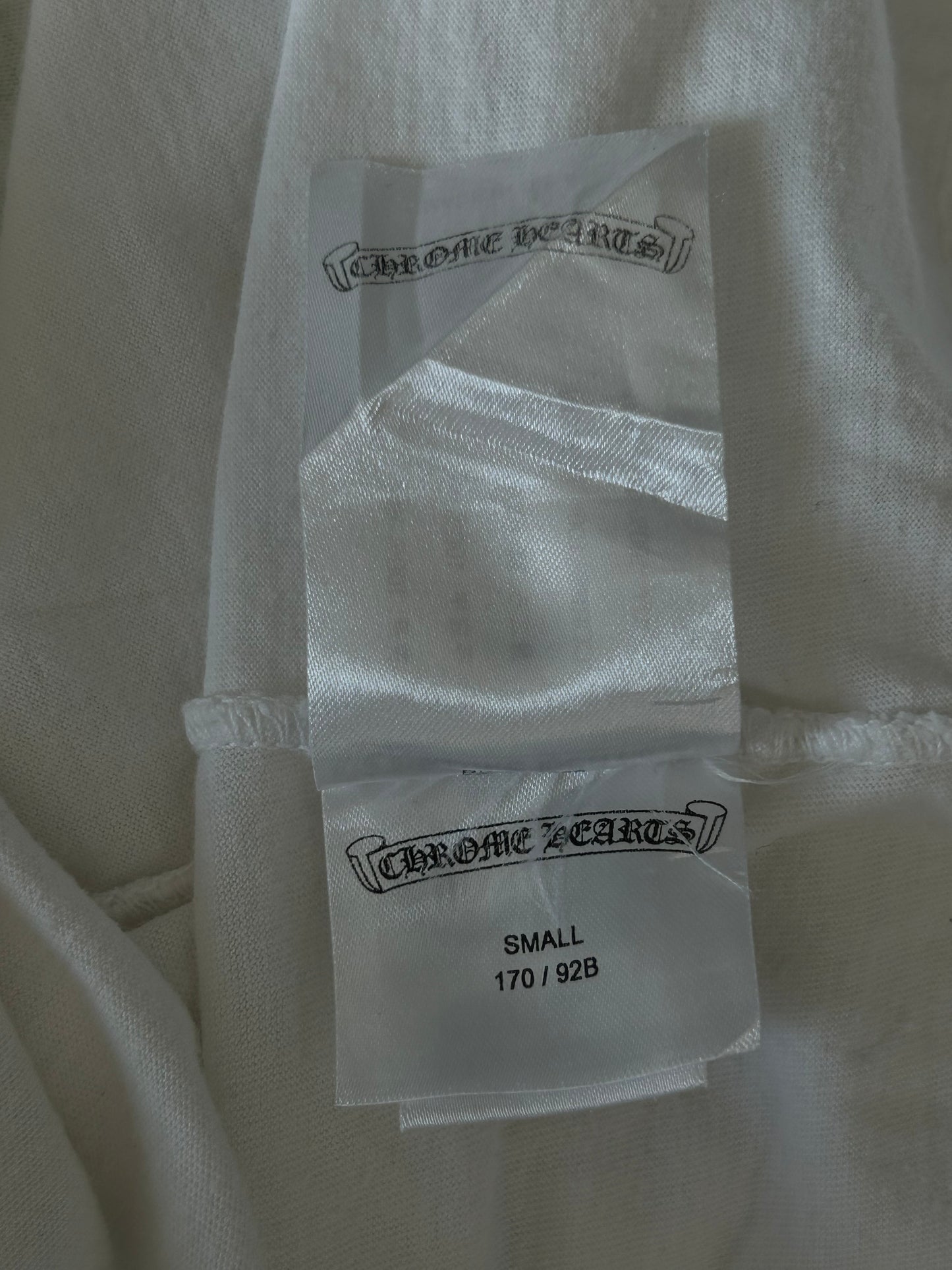 Chrome Hearts White & Green Cemetery Cross Logo T-Shirt