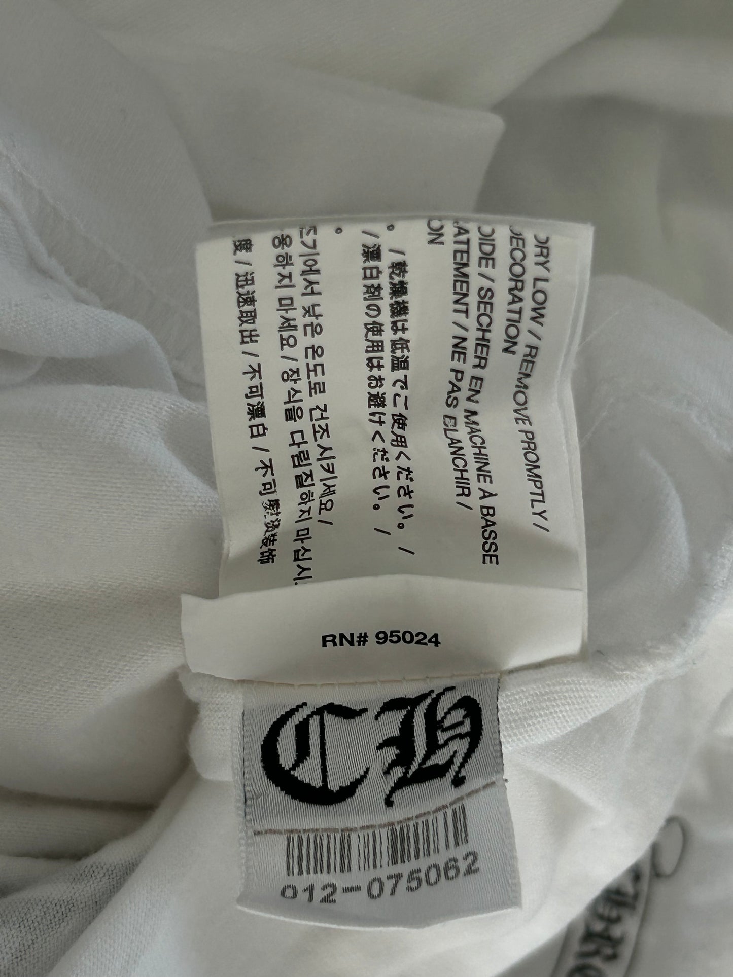 Chrome Hearts White & Black Honolulu Exclusive Jumbo Floral Cross T-Shirt