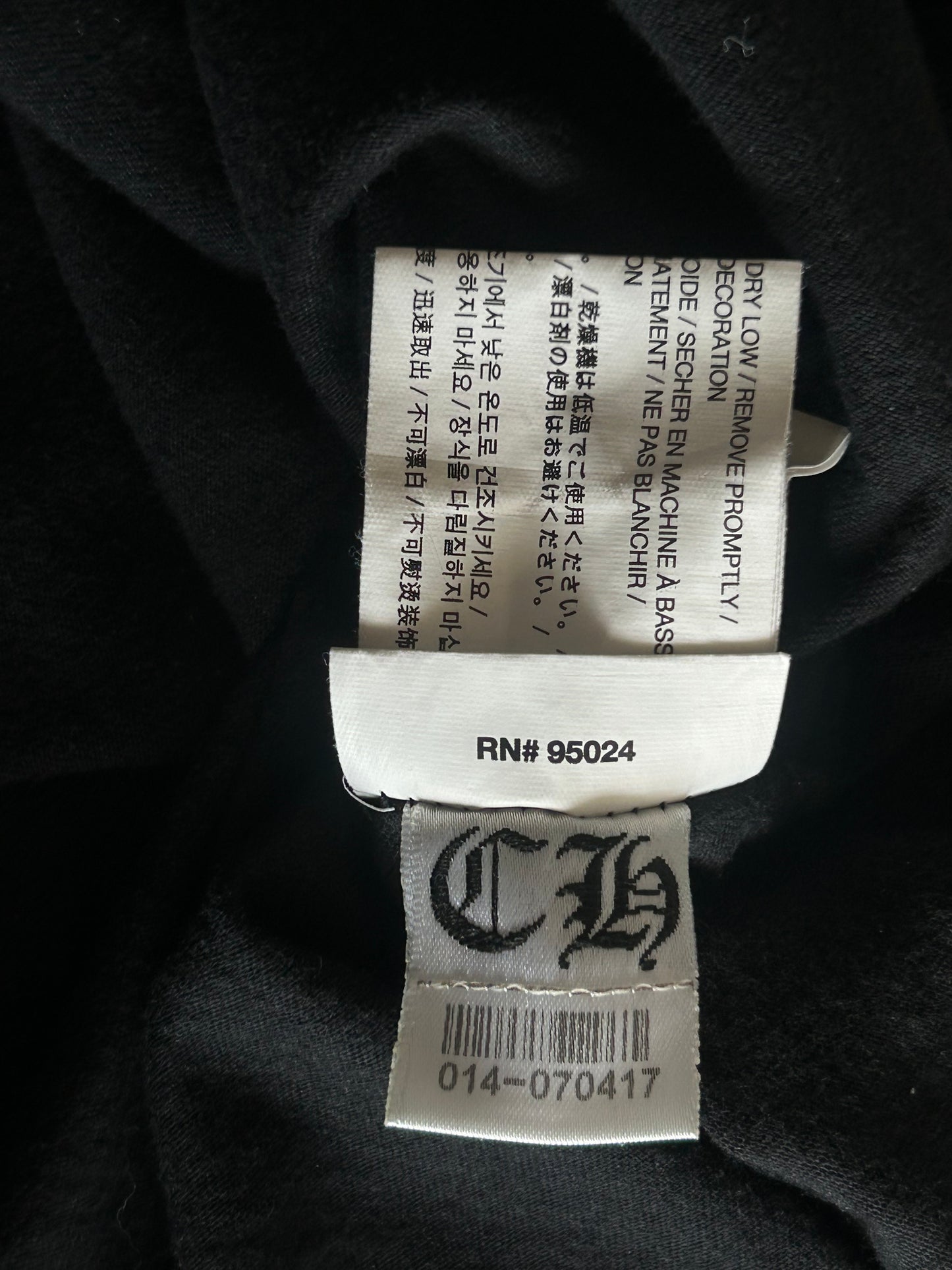 Chrome Hearts Black & Red Cemetery Horseshoe Logo T-Shirt