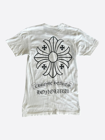 Chrome Hearts White & Black Honolulu Exclusive Jumbo Floral Cross T-Shirt