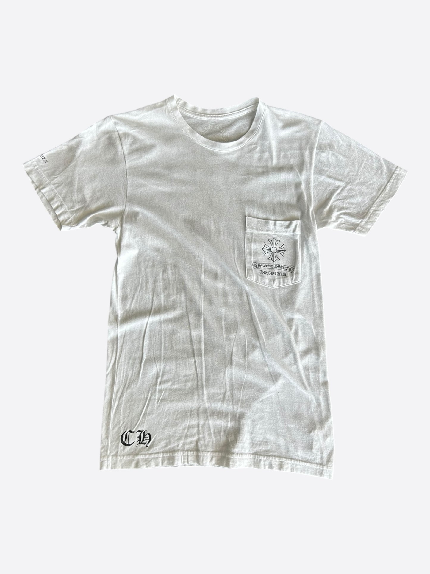 Chrome Hearts White & Black Honolulu Exclusive Jumbo Floral Cross T-Shirt