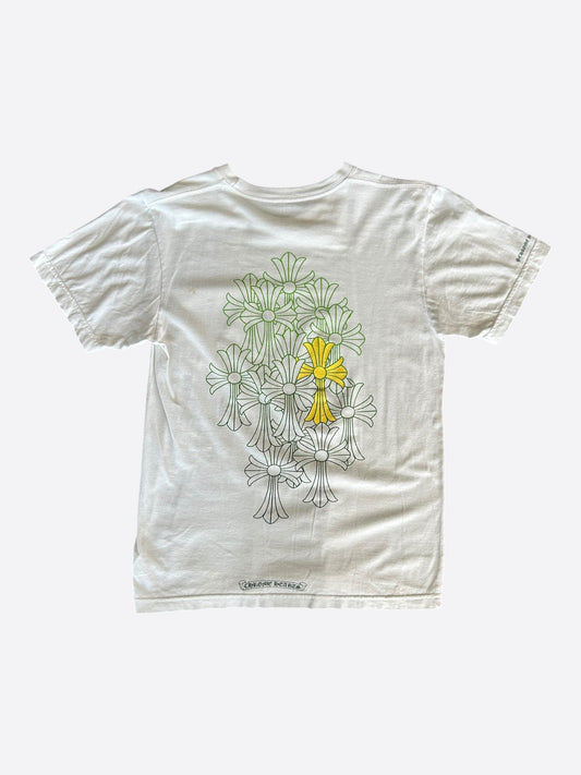 Chrome Hearts White & Green Cemetery Cross Logo T-Shirt