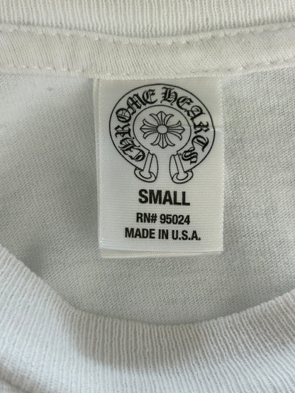 Chrome Hearts White & Black Horseshoe Scroll Logo T-Shirt