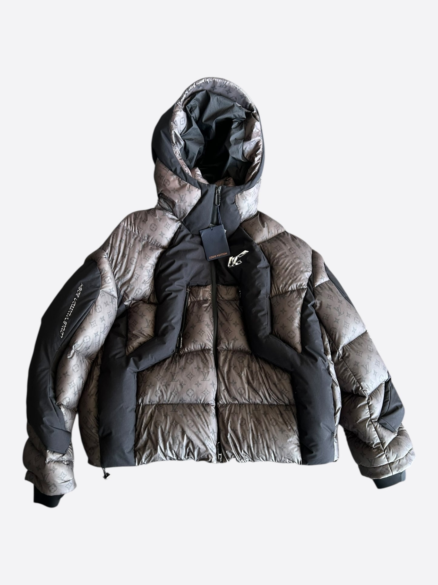Louis Vuitton Black & Grey 2054 Monogram Heat Reflective Puffer Jacket