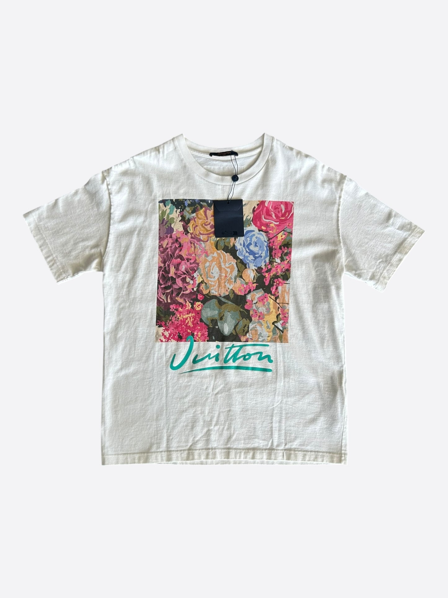 Louis Vuitton White Flower Tapestry T-Shirt