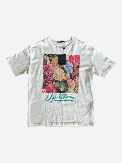 Louis Vuitton White Flower Tapestry T-Shirt