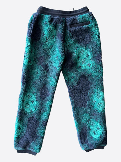 Louis Vuitton Green Camouflage Monogram Fleece Sweatpants