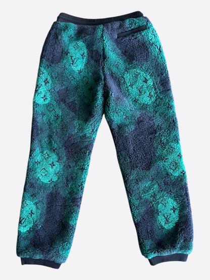 Louis Vuitton Green Camouflage Monogram Fleece Sweatpants