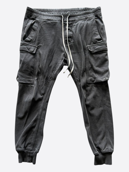 Rick Owens Black Cargo Jogger Pants