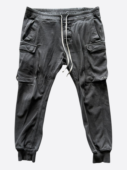 Rick Owens Black Cargo Jogger Pants