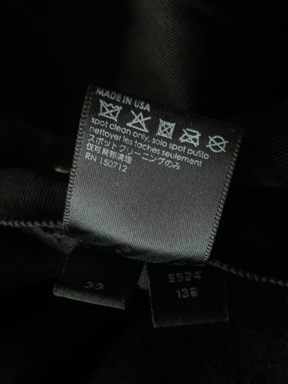 Amiri Faded Black Baroque Varsity Logo Jeans