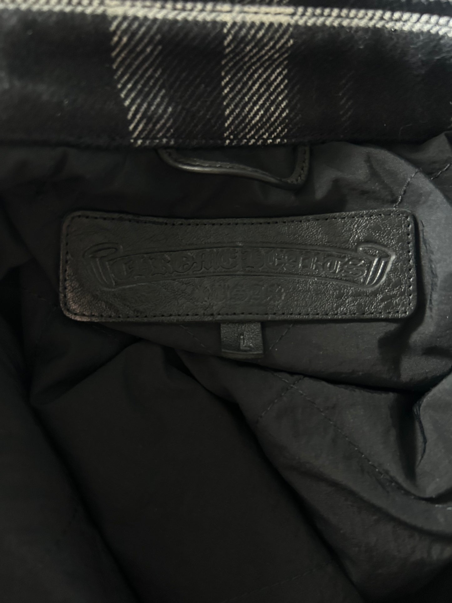 Chrome Hearts Black & Grey Plaid Jacket