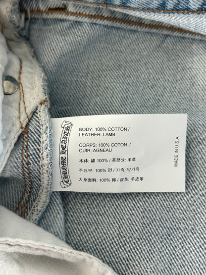 Chrome Hearts Levi's Blue & Black Cross Patch Jeans